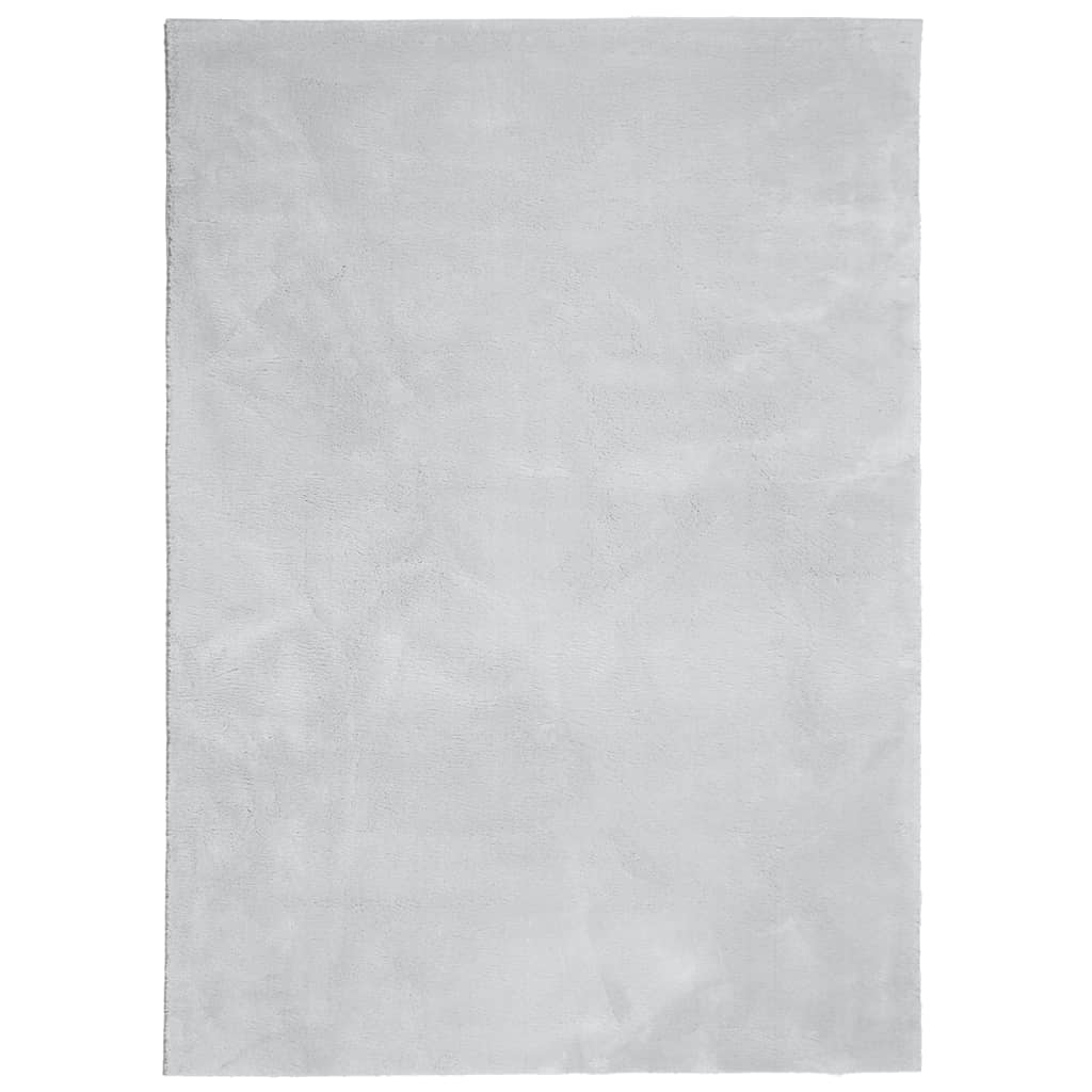 Tepih HUARTE kratkih vlakana mekani i perivi sivi 160x230 cm