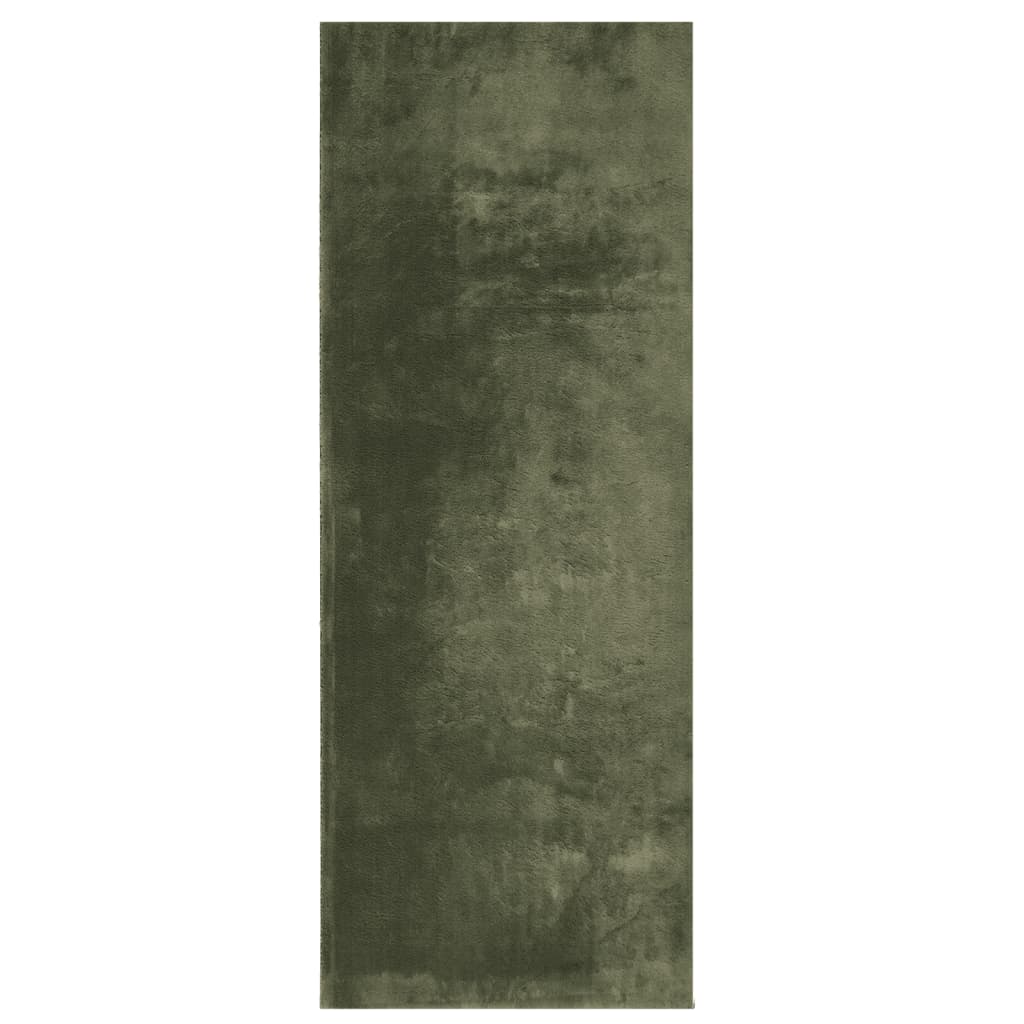 Tepih HUARTE kratkih vlakana mekani i perivi zeleni 80x200 cm