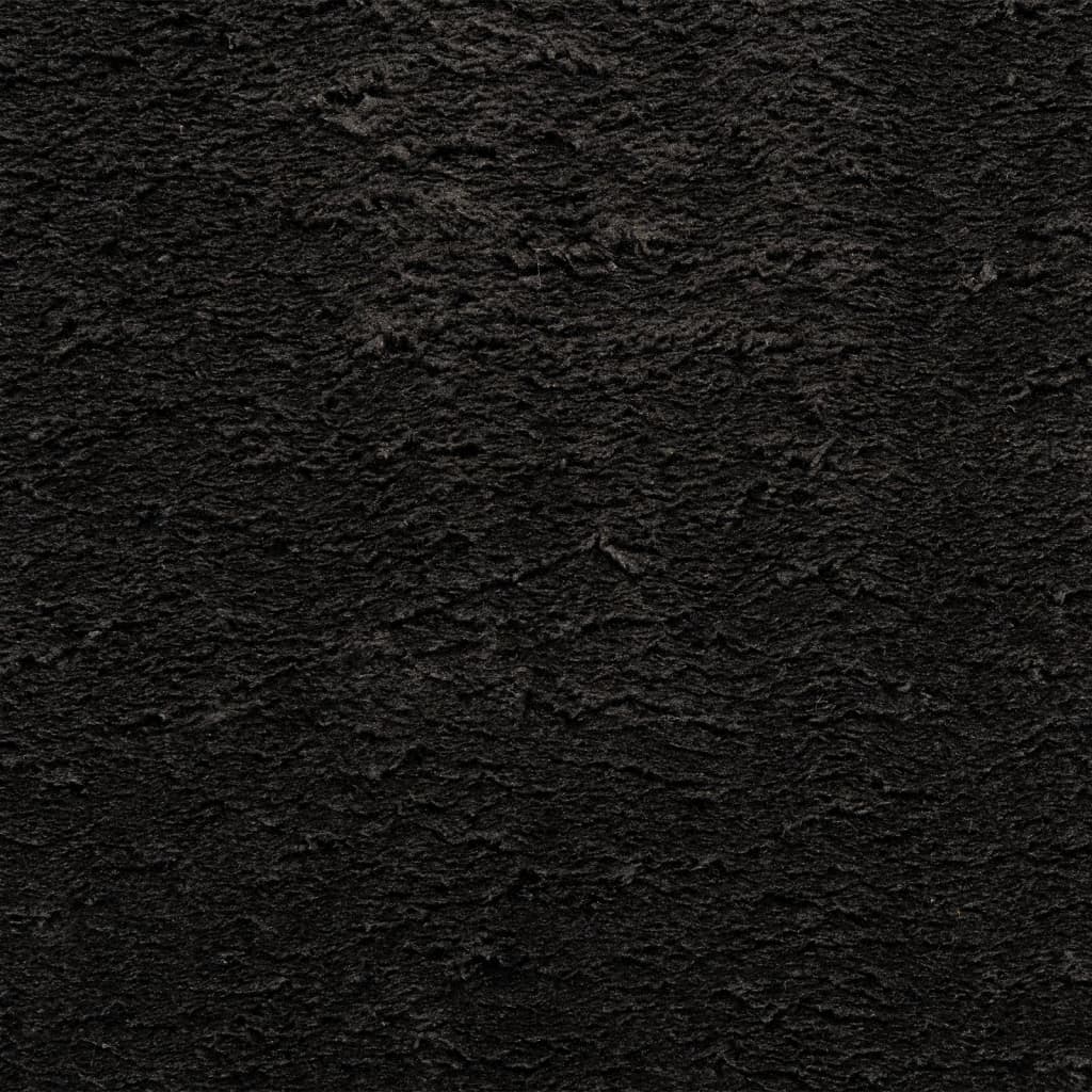 Tepih HUARTE kratkih vlakana mekani i perivi crni 100x200 cm