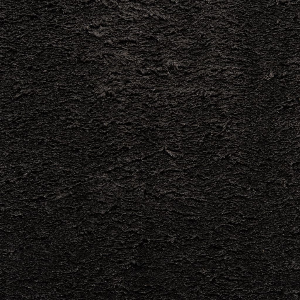 Tepih HUARTE kratkih vlakana mekani i perivi crni 140x200 cm