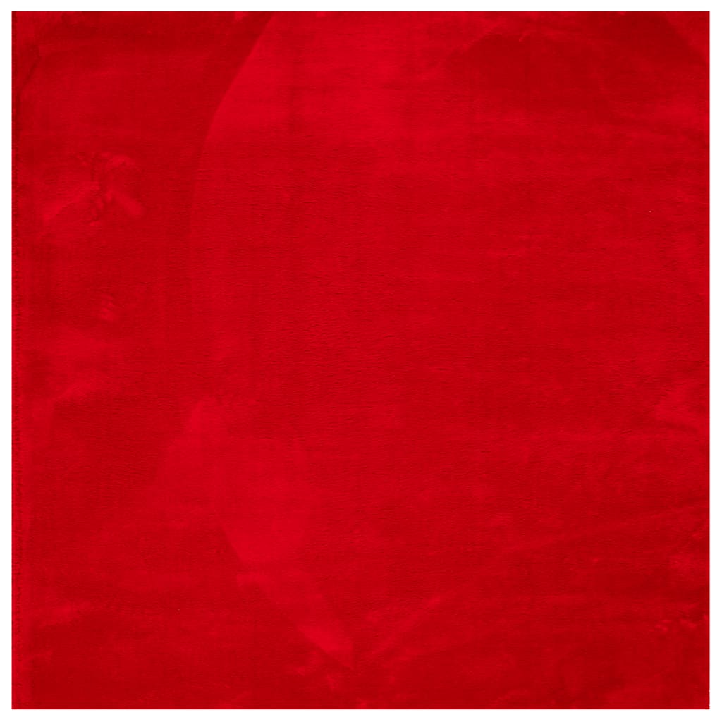 Tepih HUARTE kratkih vlakana mekani i perivi crveni 160x160 cm
