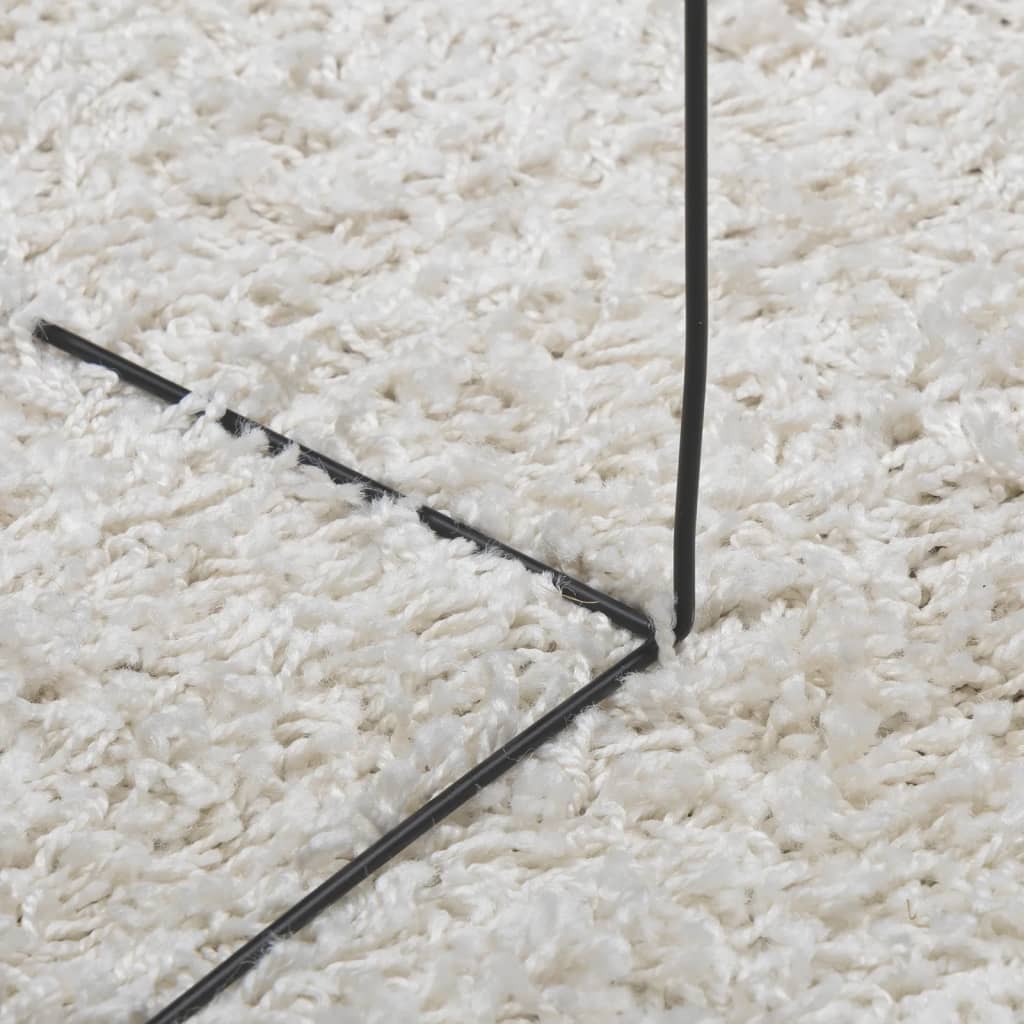 Čupavi tepih PAMPLONA visoka vlakna moderni krem 120 x 170 cm