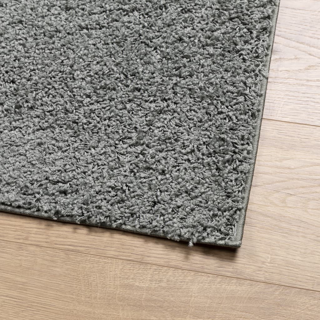 Čupavi tepih PAMPLONA visoka vlakna moderni zeleni 80x250 cm