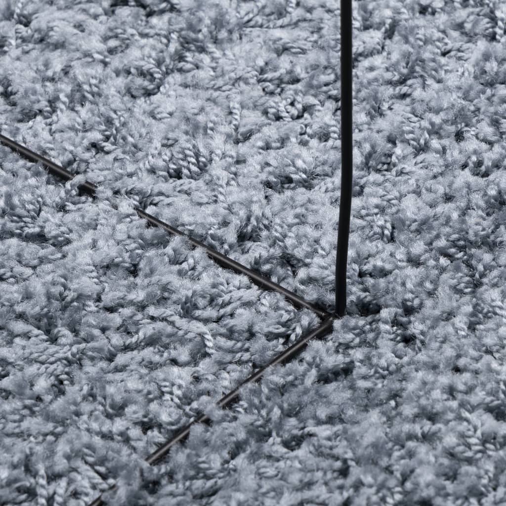 Čupavi tepih PAMPLONA s visokim vlaknima moderni plavi Ø 280 cm