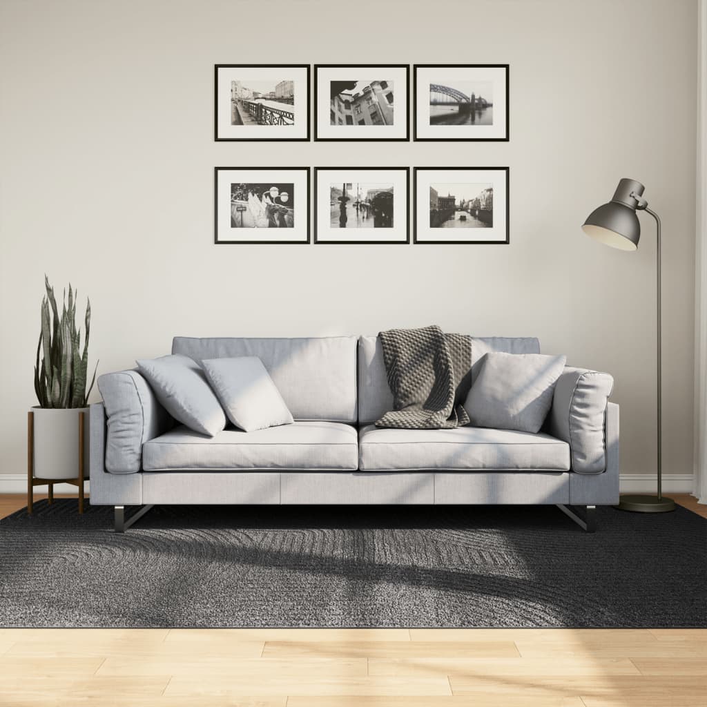 Tepih IZA kratka vlakna skandinavski izgled antracit 160x230 cm