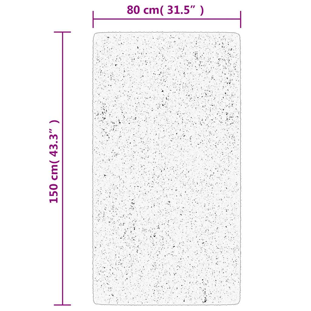 Tepih IZA kratka vlakna skandinavski izgled sivi 80x150 cm