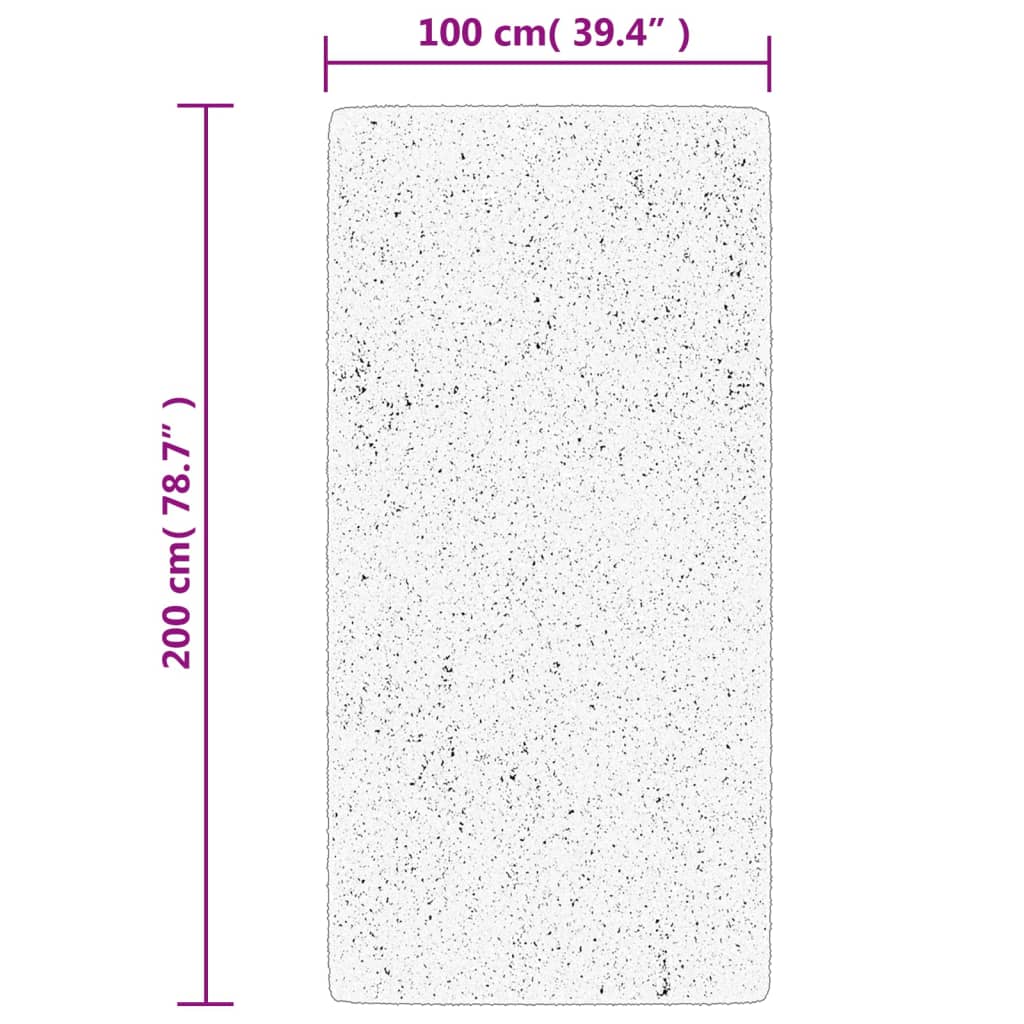Tepih IZA kratka vlakna skandinavski izgled sivi 100x200 cm