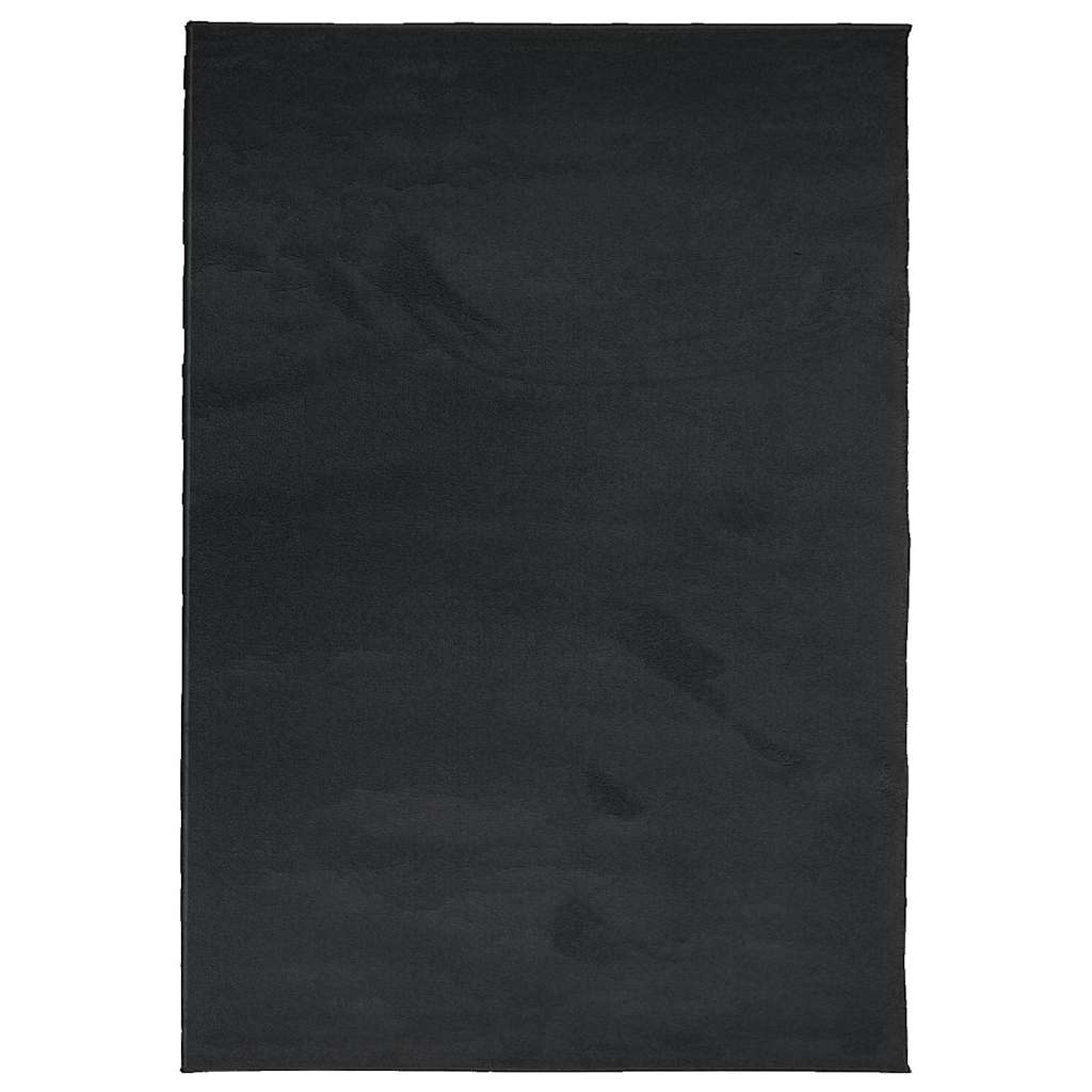 Tepih OVIEDO kratkih vlakana crni 160 x 230 cm