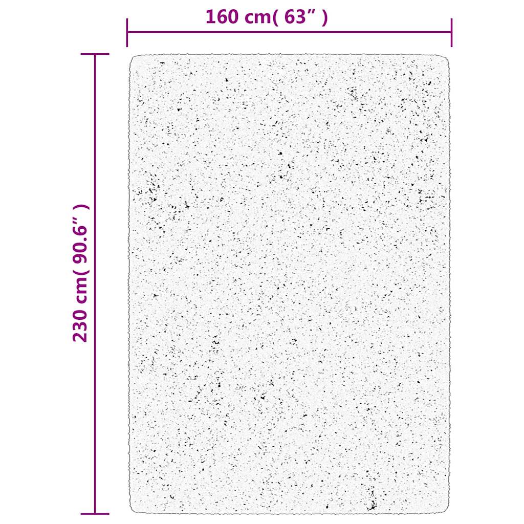 Tepih OVIEDO kratkih vlakana crni 160 x 230 cm