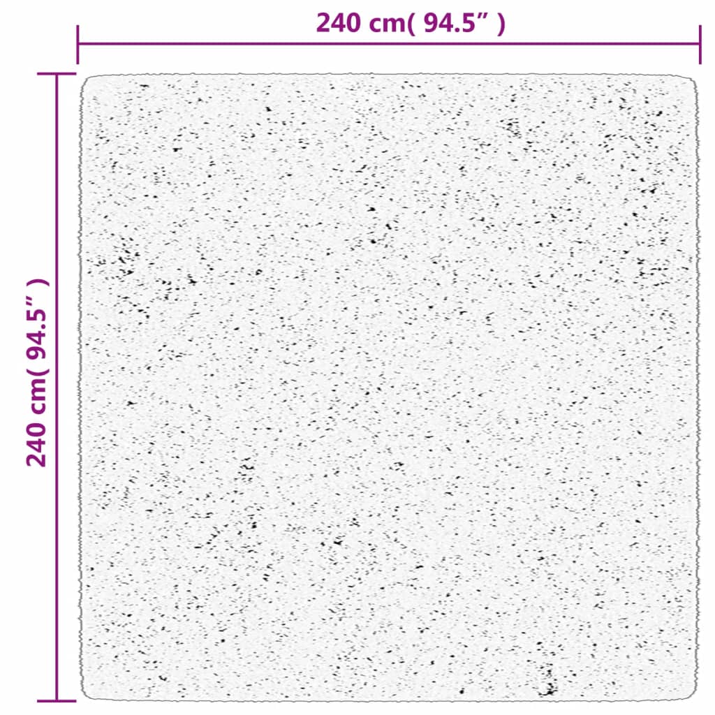 Tepih OVIEDO kratkih vlakana crni 240 x 240 cm