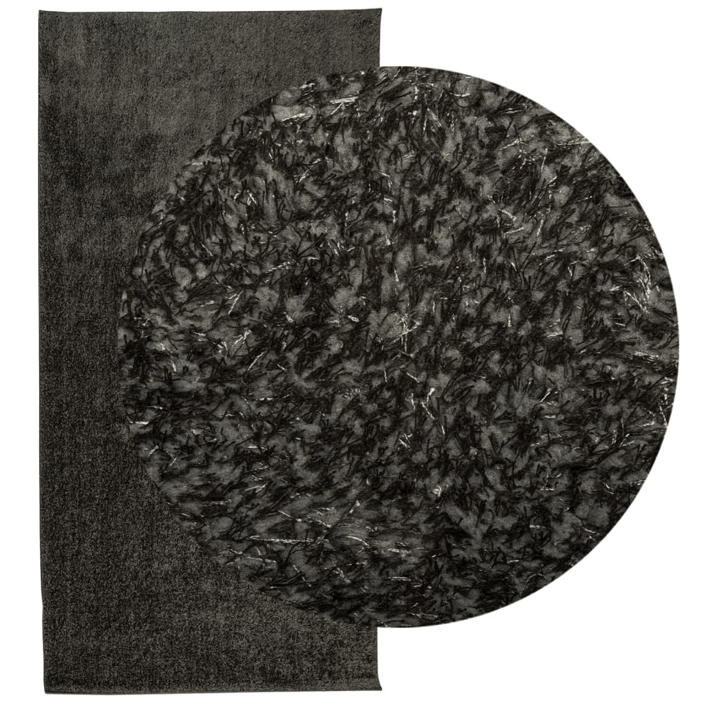 Tepih ISTAN visokih vlakana sjajni izgled antracit 100 x 200 cm