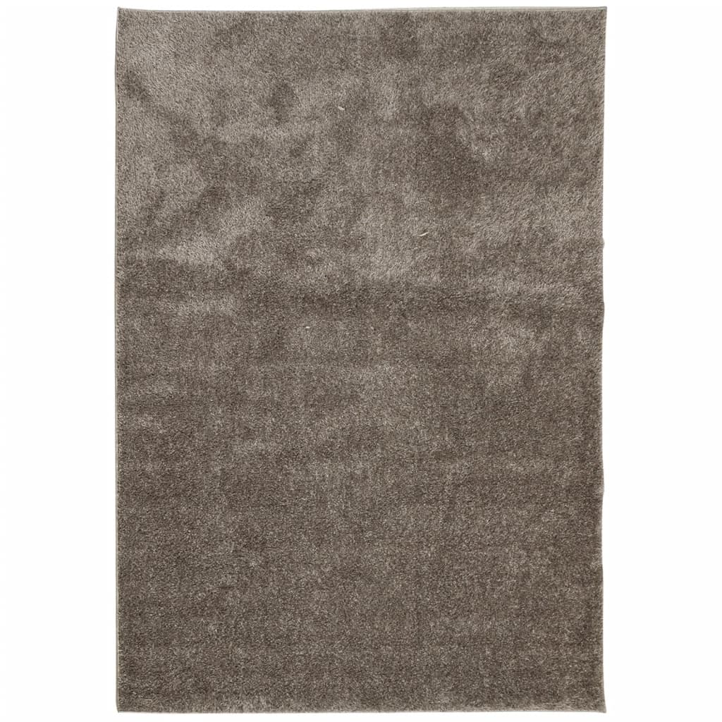 Tepih ISTAN s visokim vlaknima sjajni izgled sivi 120x170 cm