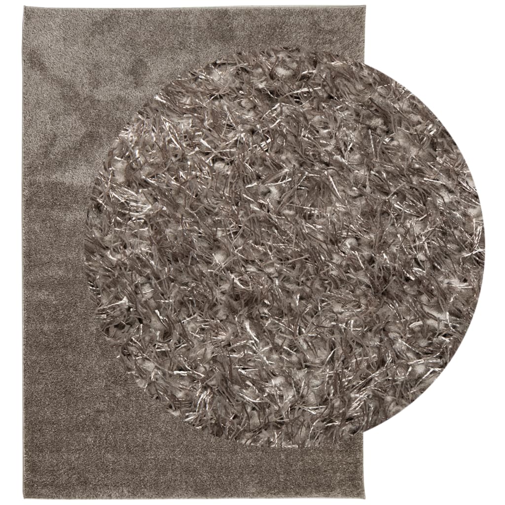 Tepih ISTAN s visokim vlaknima sjajni izgled sivi 120x170 cm