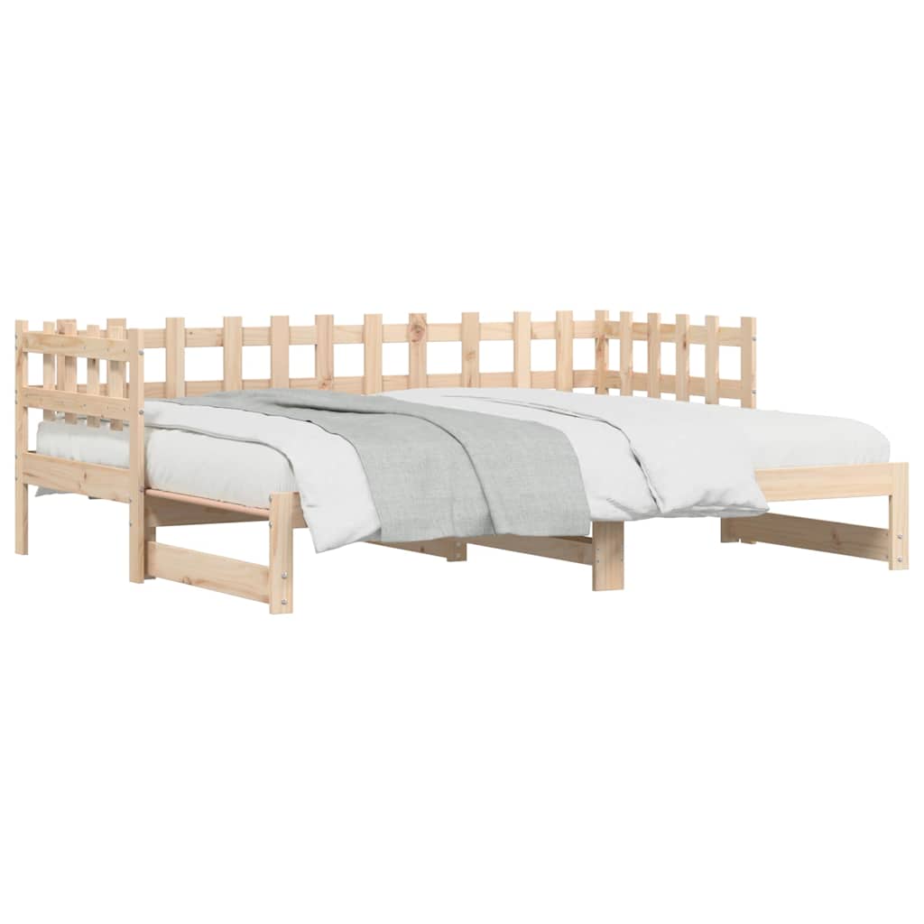 Dnevni ležaj na izvlačenje 2 x (90 x 200) cm masivna borovina