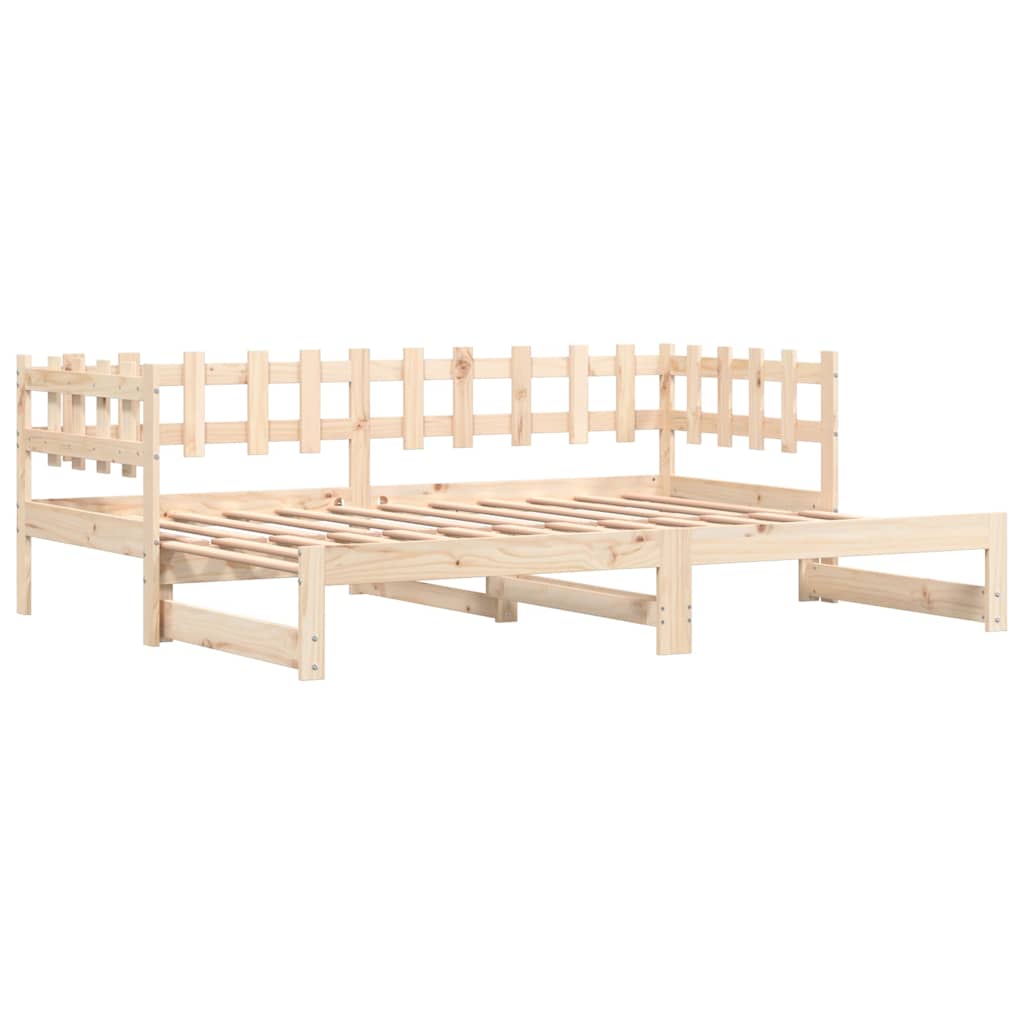 Dnevni ležaj na izvlačenje 2 x (90 x 200) cm masivna borovina
