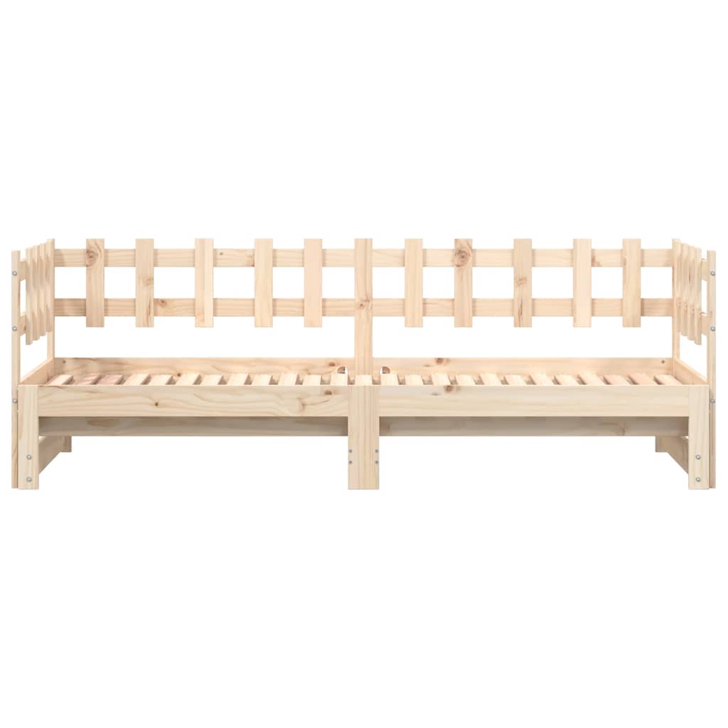 Dnevni ležaj na izvlačenje 2 x (90 x 200) cm masivna borovina