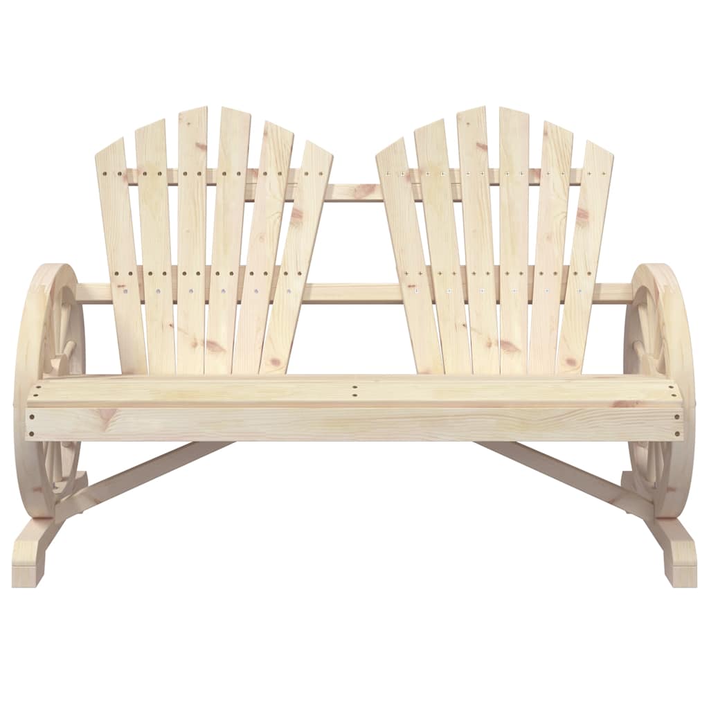 Vrtni dvosjed Adirondack od masivne jelovine