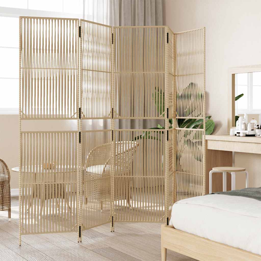 Sobna pregrada s 5 panela bež od poliratana