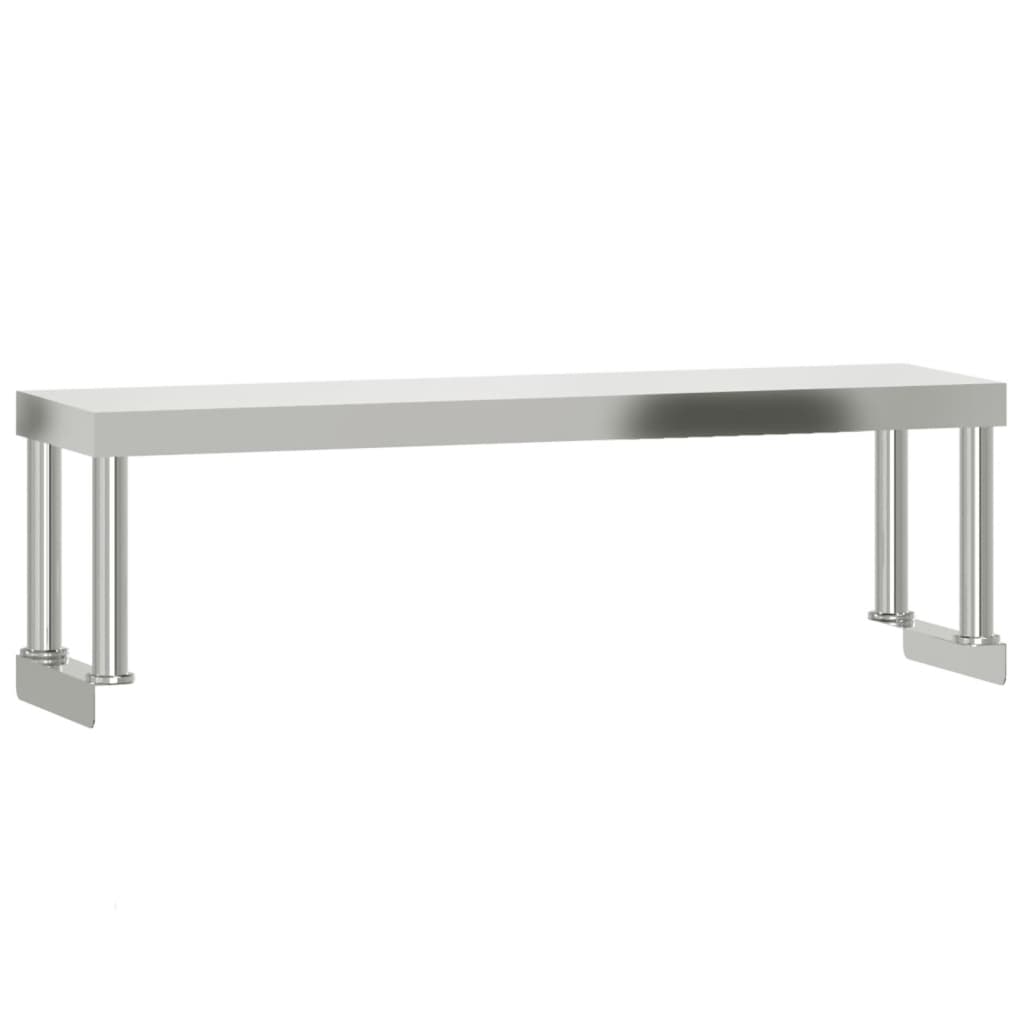 Kuhinjski radni stol s policom 110x55x120 cm nehrđajući čelik