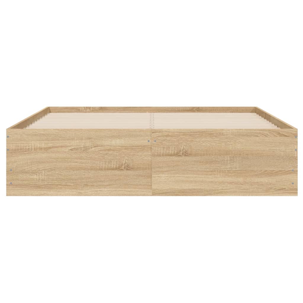 Okvir za krevet s ladicama boja hrasta 120x200 cm drveni
