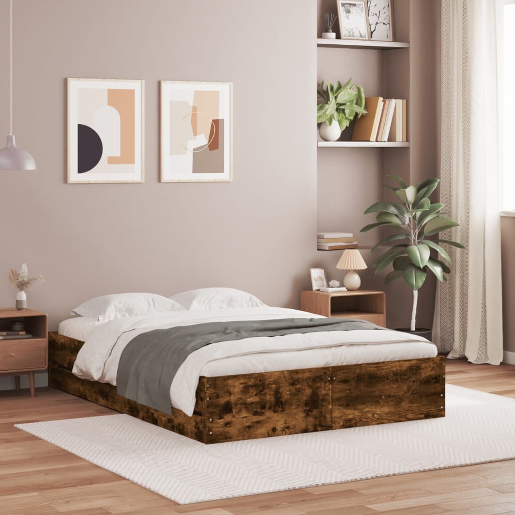 Okvir kreveta s ladicama boja hrasta 120x200 cm