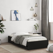 Okvir za krevet s ladicama crni 100x200 cm konstruirano drvo