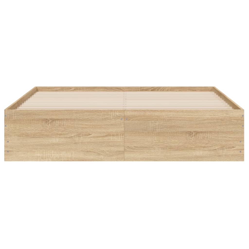 Okvir za krevet s ladicama boja hrasta 140x190 cm drveni