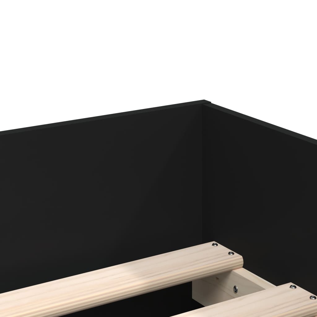 Okvir kreveta s ladicama crni 100 x 200 cm