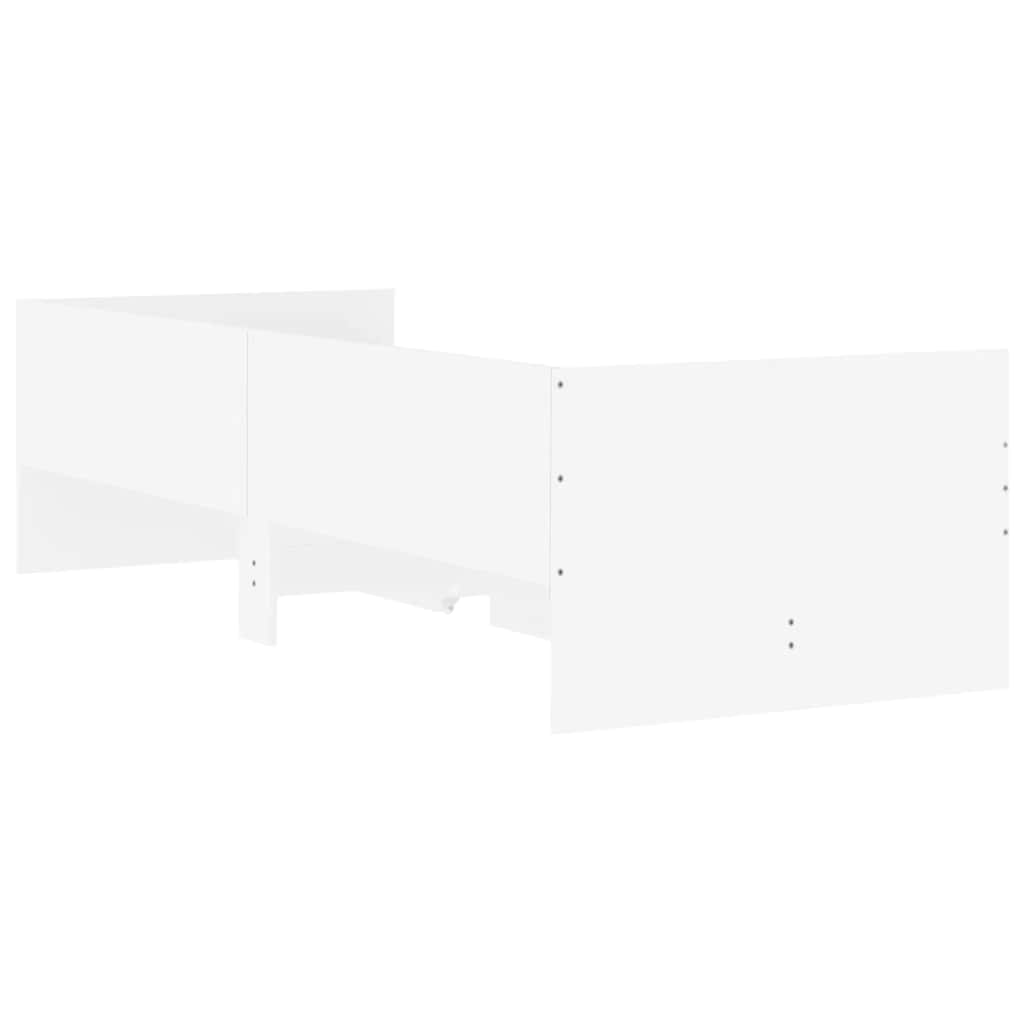 Okvir kreveta s ladicama bez madraca bijeli 90x190 cm