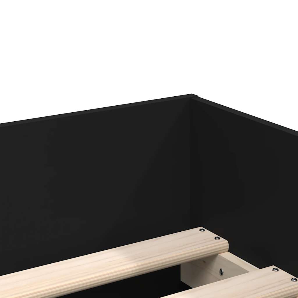 Okvir kreveta s ladicama crni 90 x 190 cm