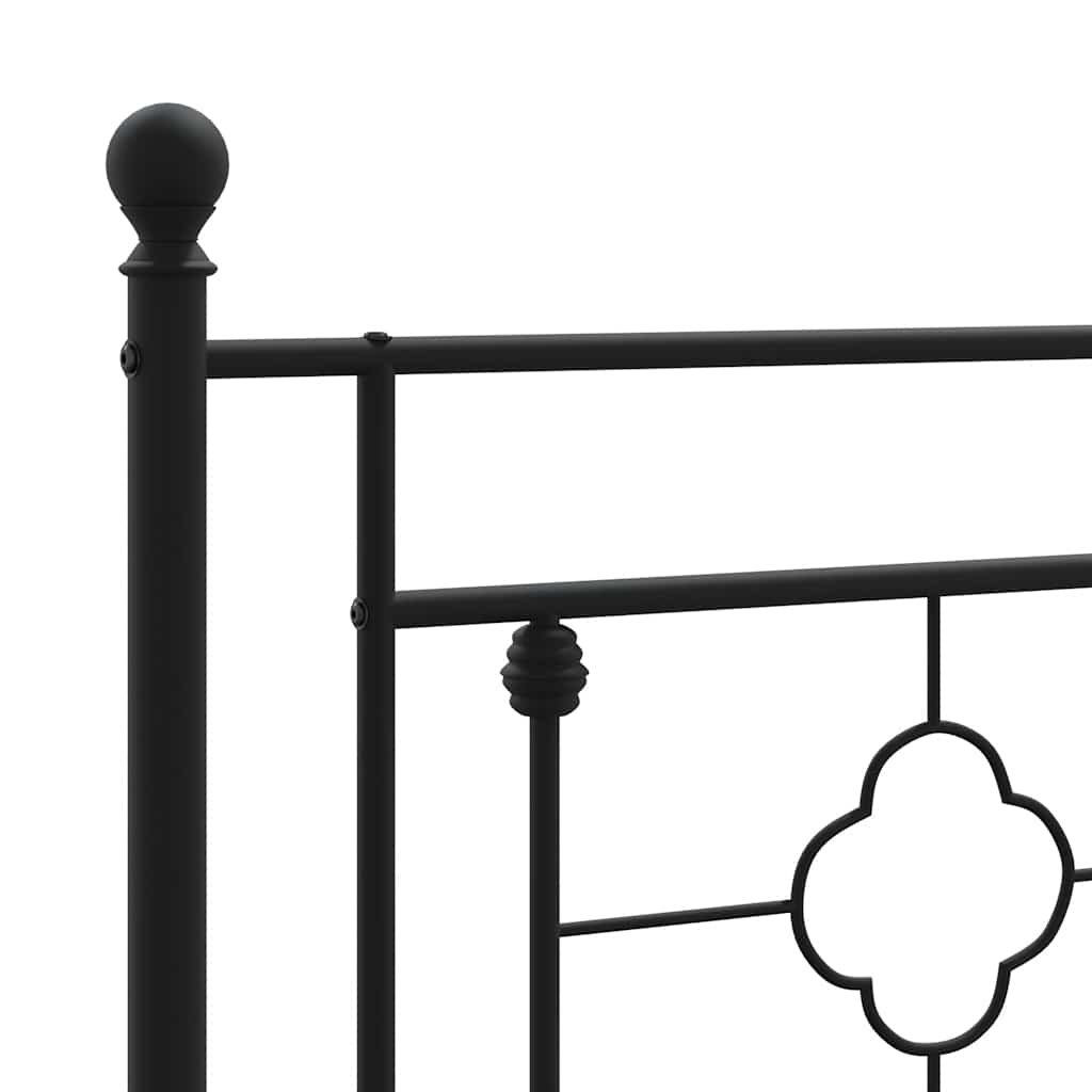 Metalno zamjensko uzglavlje crno 120 cm