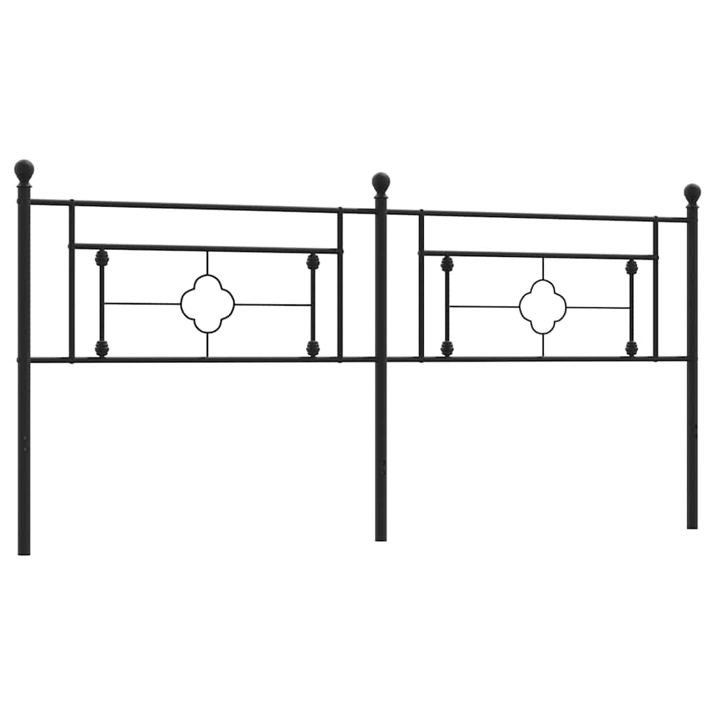 Metalno zamjensko uzglavlje crno 193 cm