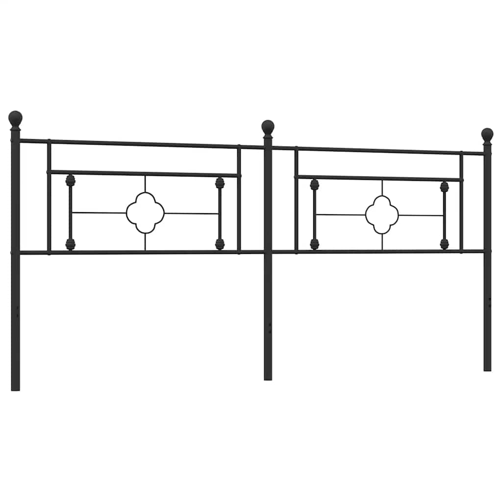 Metalno zamjensko uzglavlje crno 193 cm