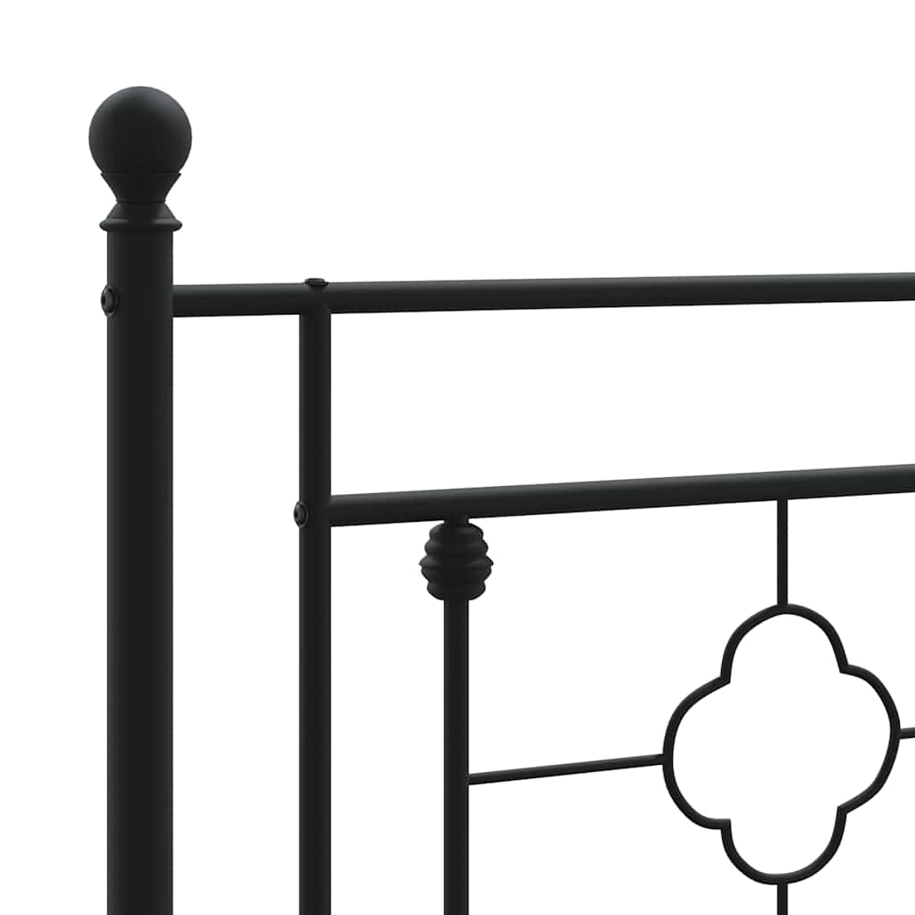 Metalno zamjensko uzglavlje crno 193 cm