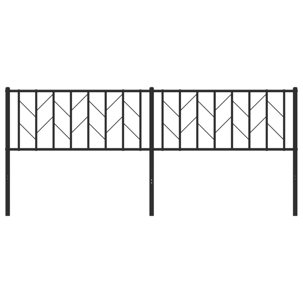 Metalno zamjensko uzglavlje crno 200 cm