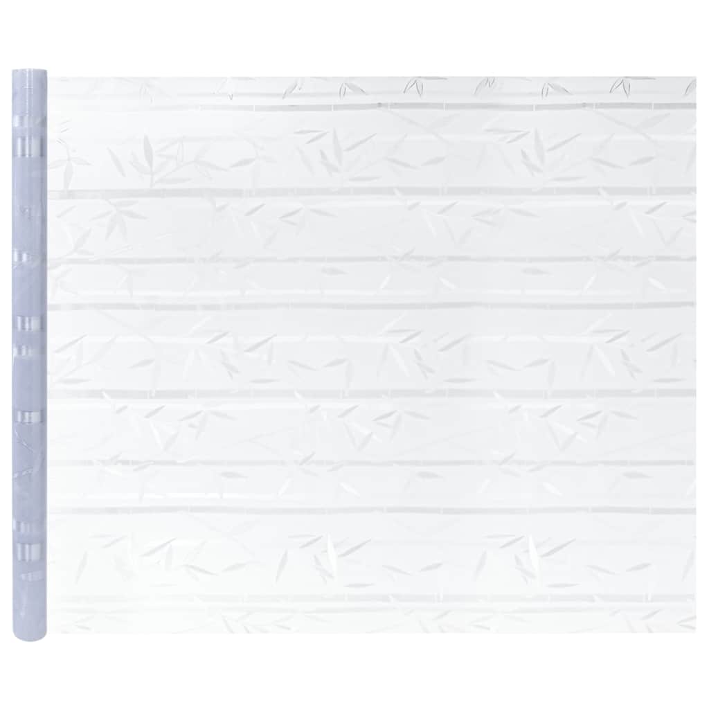 Prozorske folije 2 kom matirane s uzorkom bambusa PVC