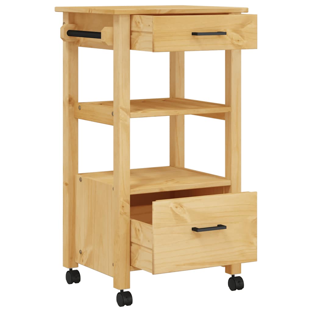 Kuhinjska kolica MONZA 48x40x88,5 cm od masivne borovine