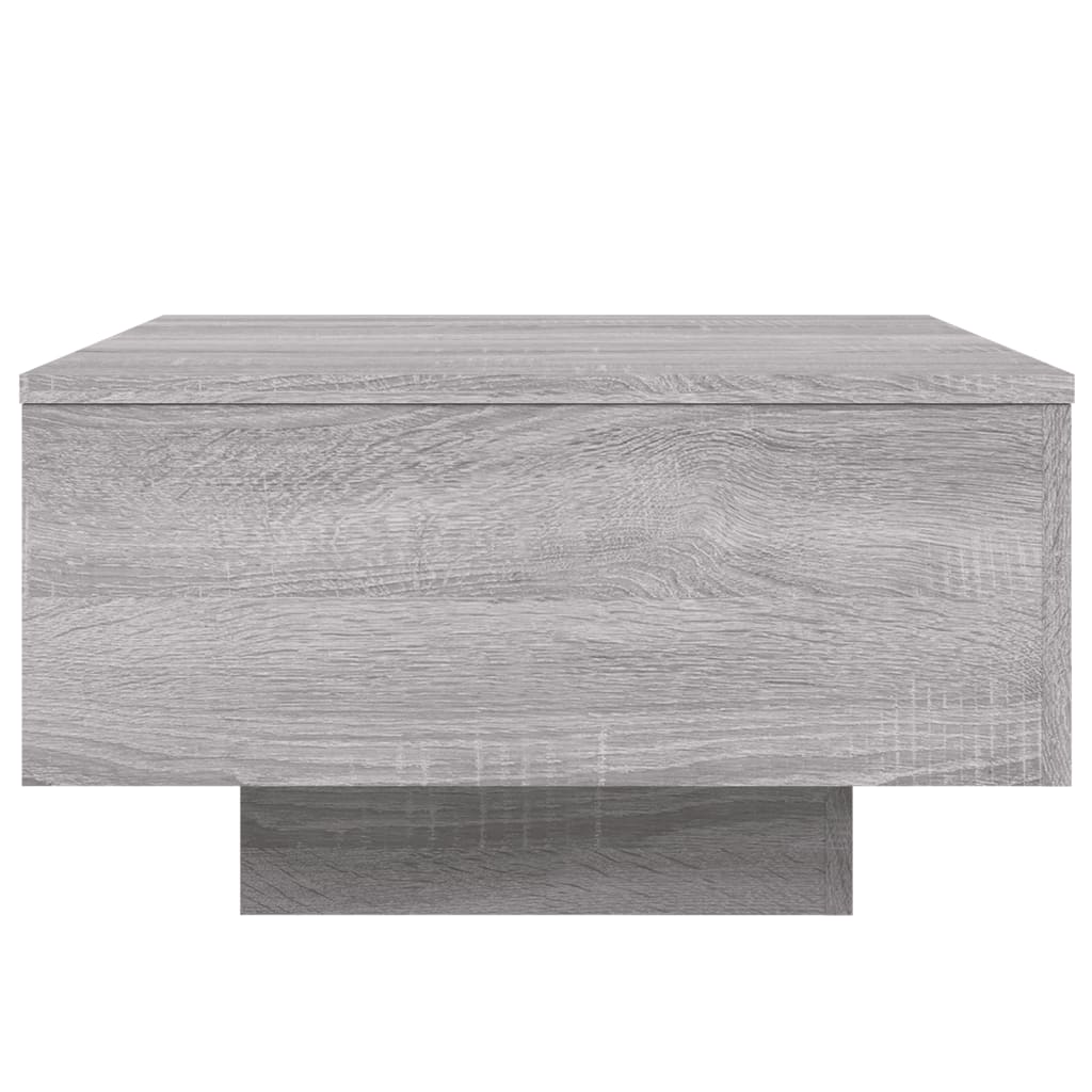 Stolić za kavu siva boja hrasta 55x55x31 cm konstruirano drvo