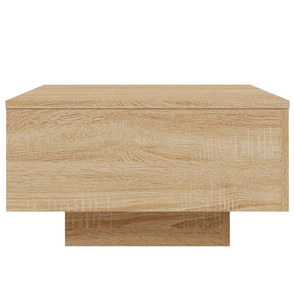 Stolić za kavu s LED svjetlima boja hrasta sonome 55x55x31 cm