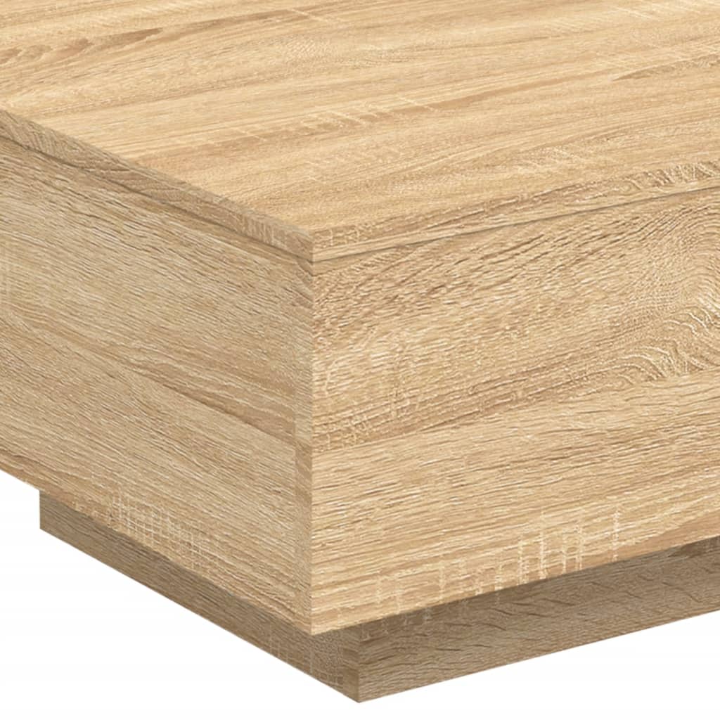 Stolić za kavu s LED svjetlima boja hrasta sonome 55x55x31 cm