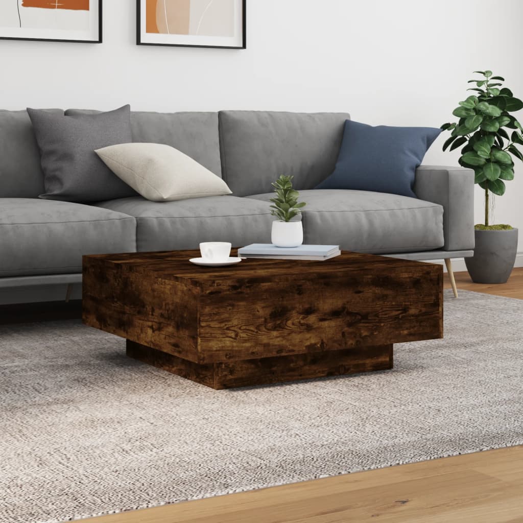 Stolić za kavu boja hrasta 80x80x31 cm od konstruiranog drva