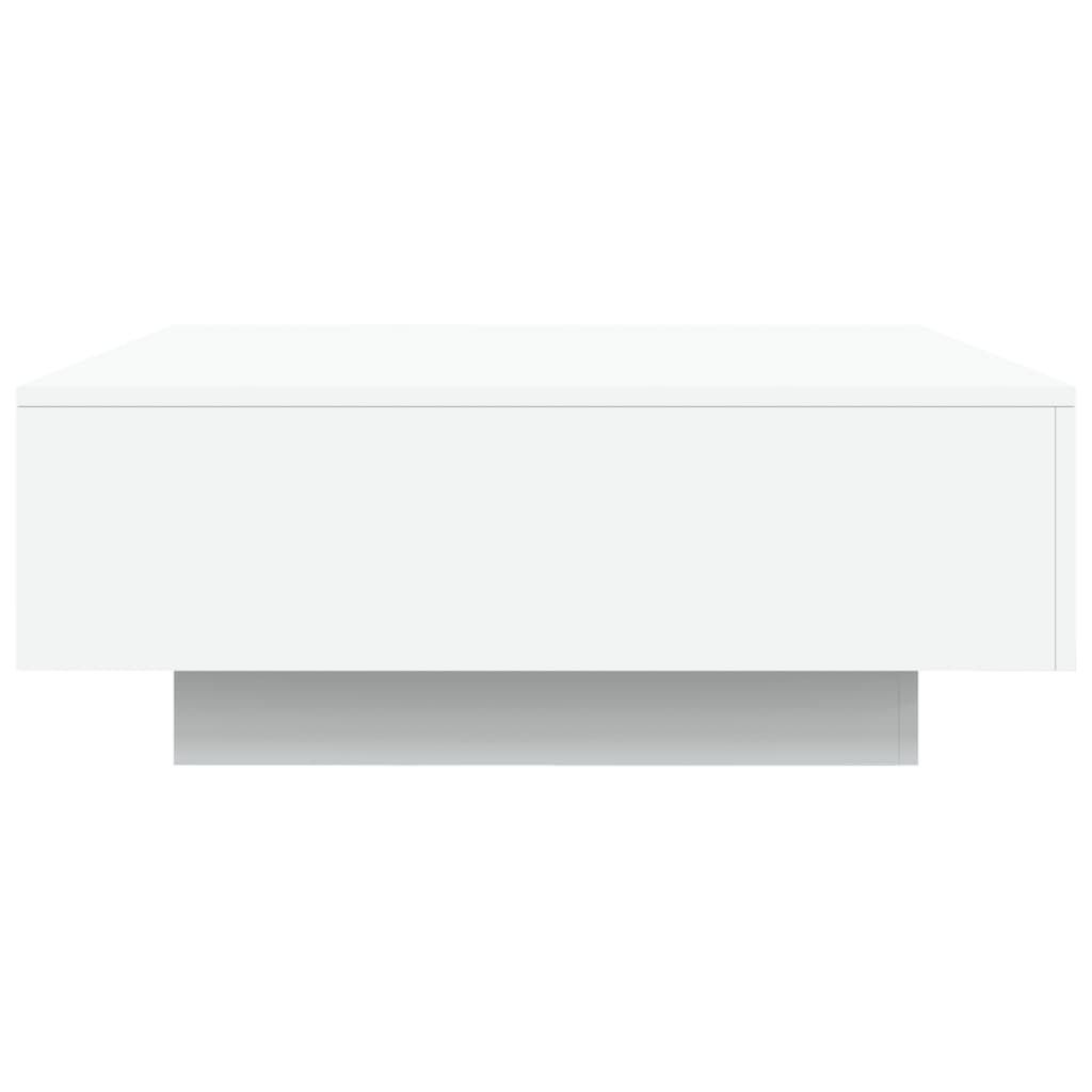 Stolić za kavu s LED svjetlima bijeli 80x80x31 cm
