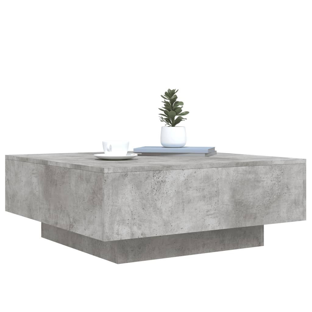 Stolić za kavu s LED svjetlima sivi boja betona 80x80x31 cm