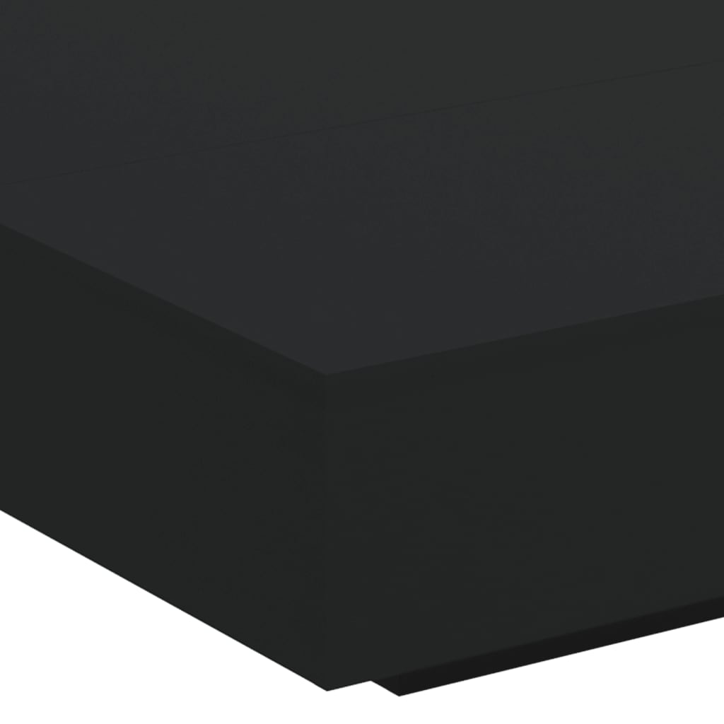 Stolić za kavu s LED svjetlima crni 100x100x31 cm
