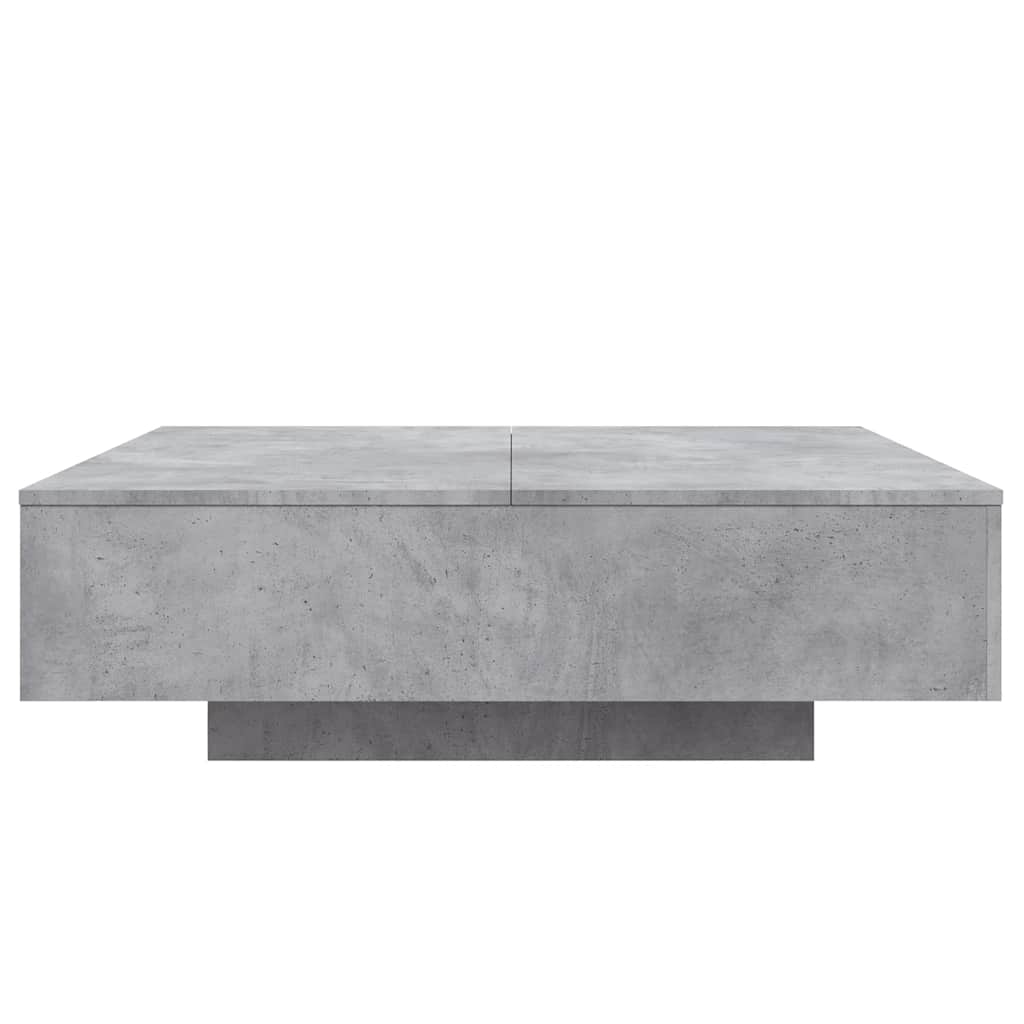 Stolić za kavu s LED svjetlima sivi boja betona 100x100x31 cm