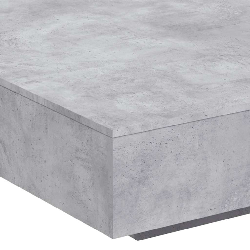Stolić za kavu s LED svjetlima sivi boja betona 100x100x31 cm