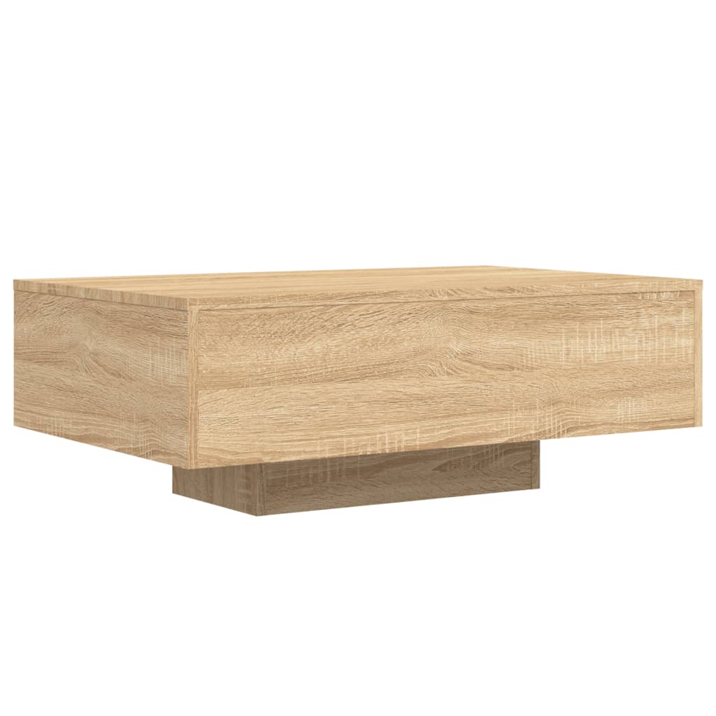 Stolić za kavu s LED svjetlima boja hrasta sonome 85x55x31 cm