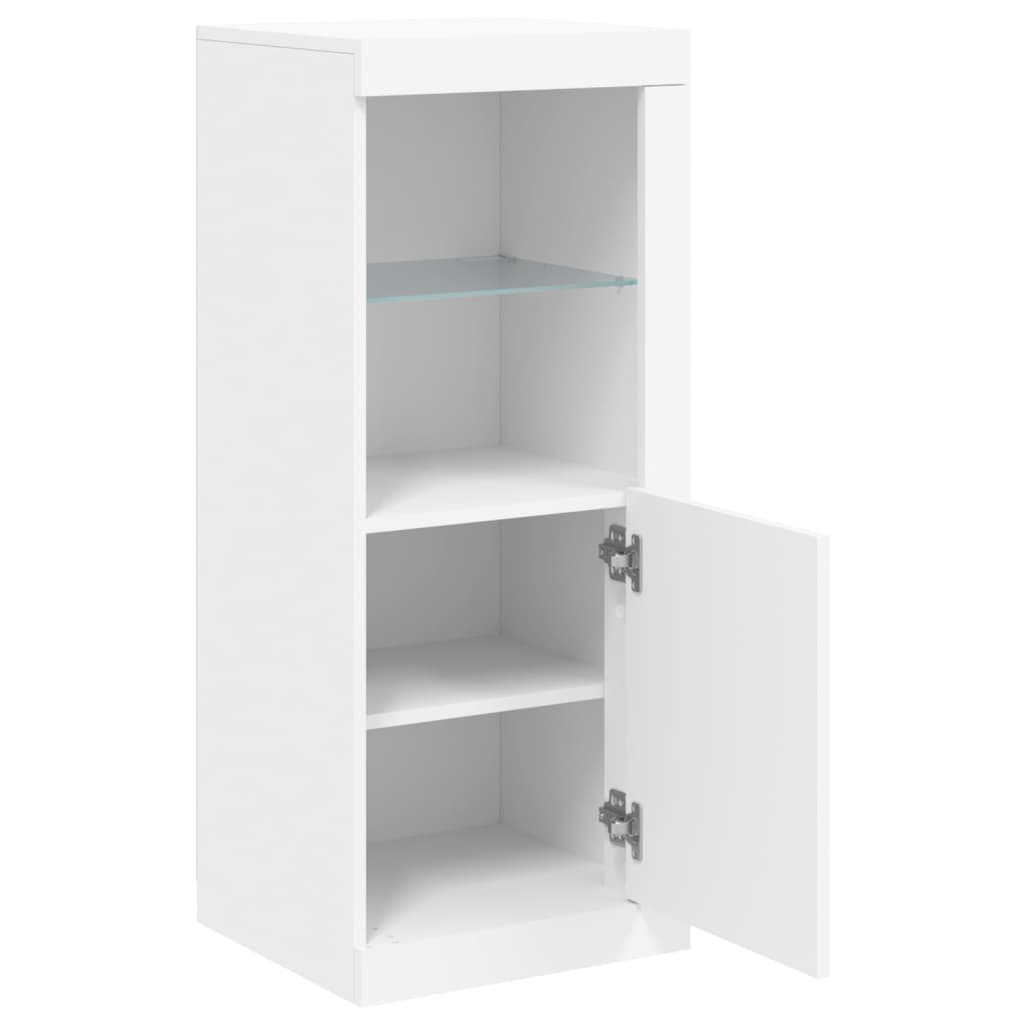 Komoda s LED svjetlima bijela 41x37x100 cm