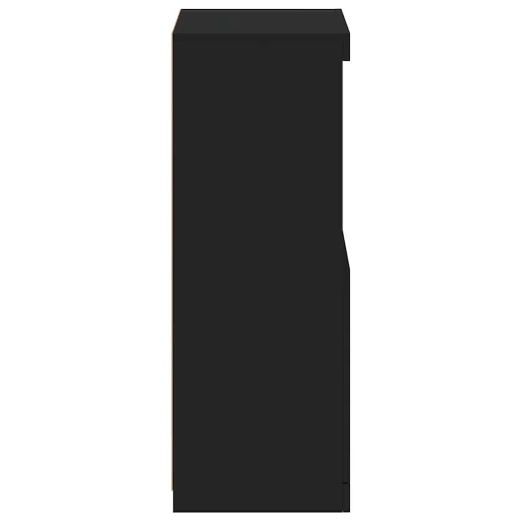 Komoda s LED svjetlima crna 41x37x100 cm