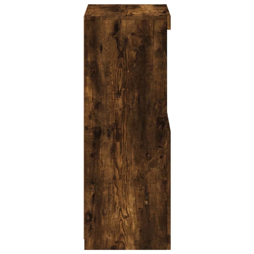 Komoda s LED svjetlima boja dimljenog hrasta 41x37x100 cm